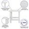 Merrick Lane Riviera Poly Resin Indoor/Outdoor All-Weather Adirondack Side Table